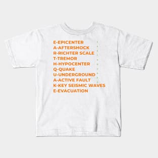 Earthquake Natural Disaster Kids T-Shirt